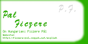 pal ficzere business card