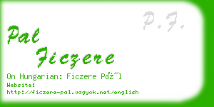 pal ficzere business card